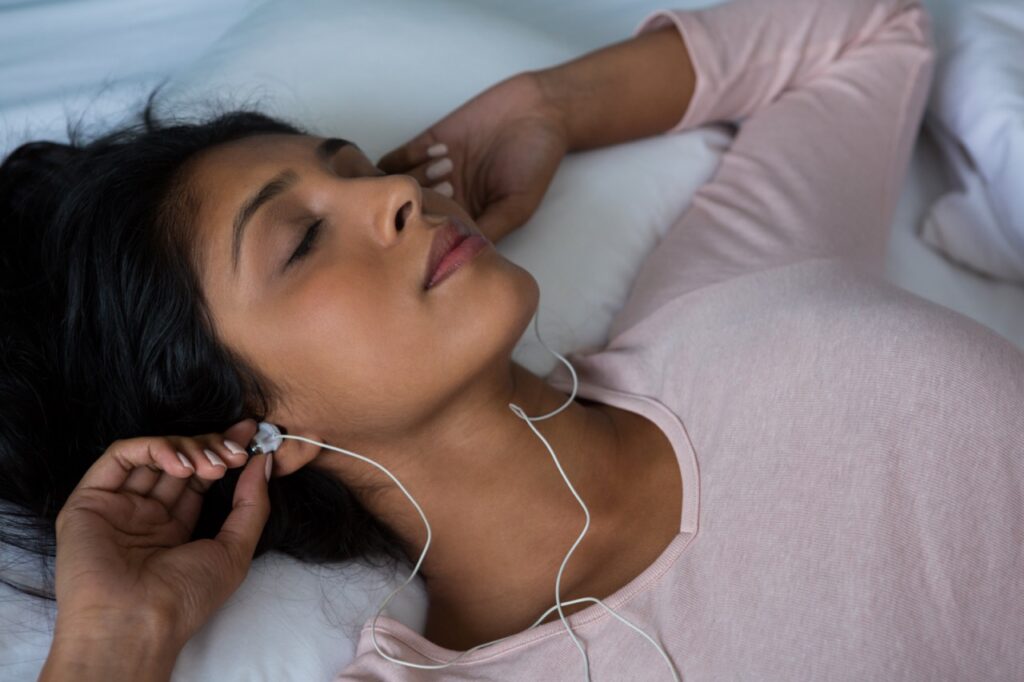 Listening to relaxing music before bedtime can be a powerful tool for achieving a good night's sleep.